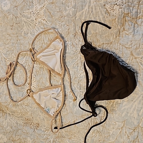String bikini S tan top is C cup, brown bottom is size 4 VENUS - Picture 8 of 10